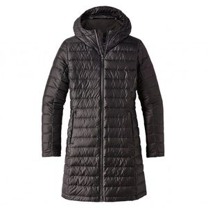 Patagonia hooded fiona down parka puffer jacket coat S black